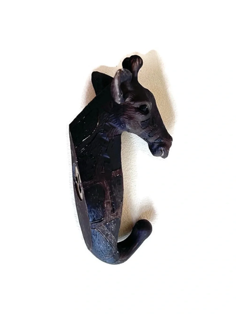 Safari Animal Wall Hooks Set of 3 Elephant Giraffe Zebra Resin Wall Jungle Decor
